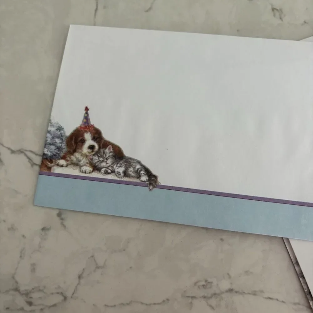 Cat & Dog Happy Birthday Card with Envelope Habitat Hope Greeting Collection - Picture 6 of 6